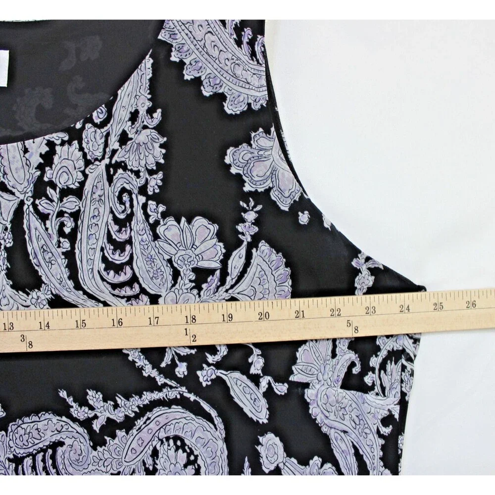 Studio I 22W Black White Print Sleeveless Dress Midi Women Office Church Casual - Picture 2 of 5